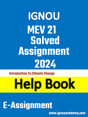IGNOU MEV 21 Solved Assignment 2024
